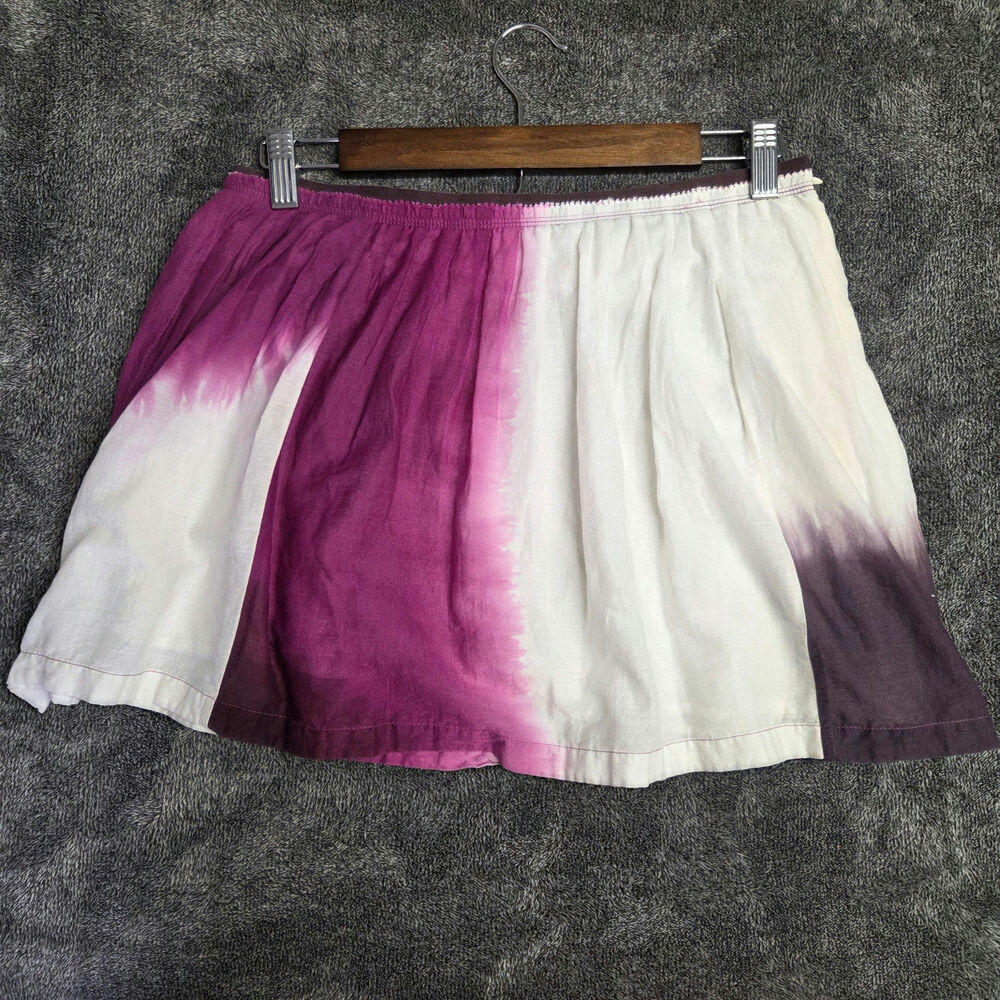 American Eagle Tie Dye Mini Skirt White And Purple Size 6